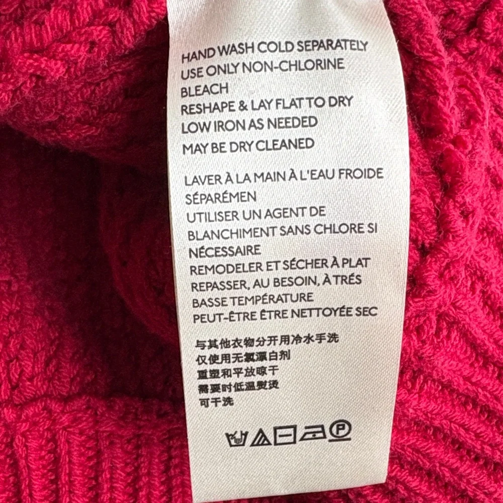 Free People Women's All Day Long V Neck Sweater - Fuego Rosa - tagged S, fits L